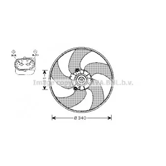 Ventilateur, refroidissement du moteur AVA QUALITY COOLING