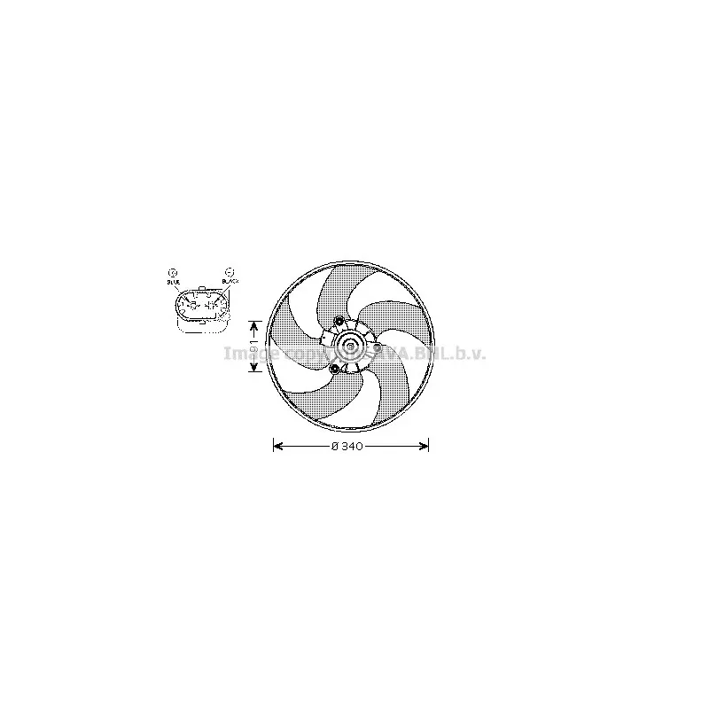 Ventilateur, refroidissement du moteur AVA QUALITY COOLING PE7522