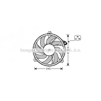 Ventilateur, refroidissement du moteur AVA QUALITY COOLING PE7524