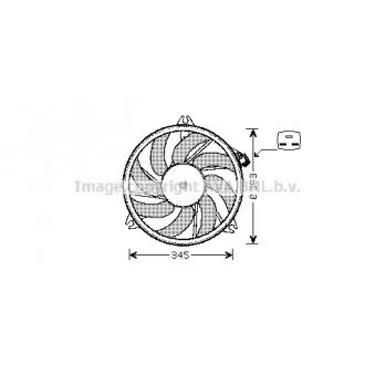 Ventilateur, refroidissement du moteur AVA QUALITY COOLING PE7525