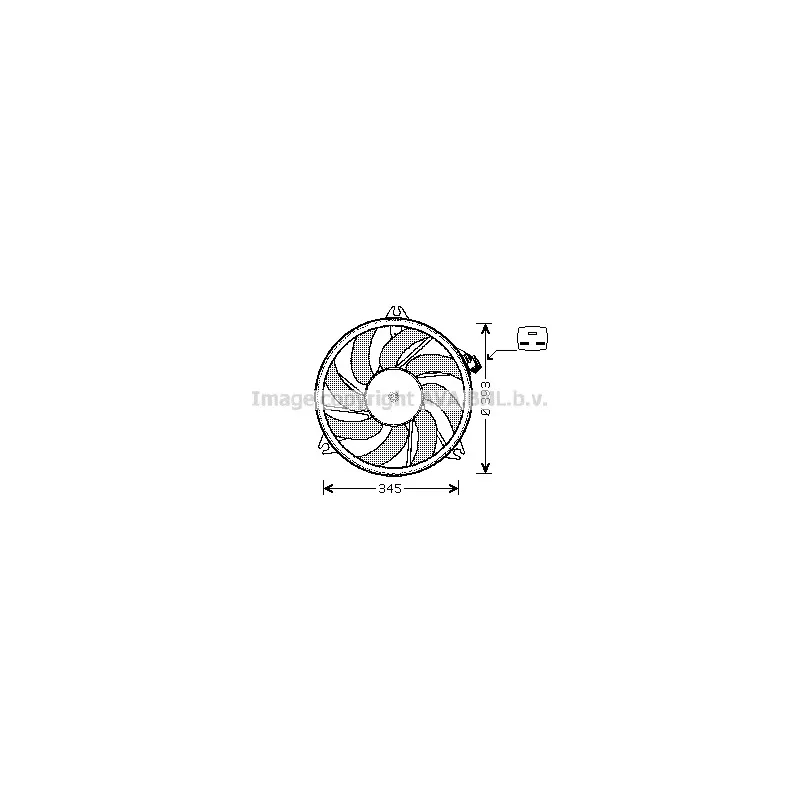 Ventilateur, refroidissement du moteur AVA QUALITY COOLING PE7525