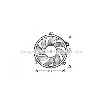 Ventilateur, refroidissement du moteur AVA QUALITY COOLING PE7526