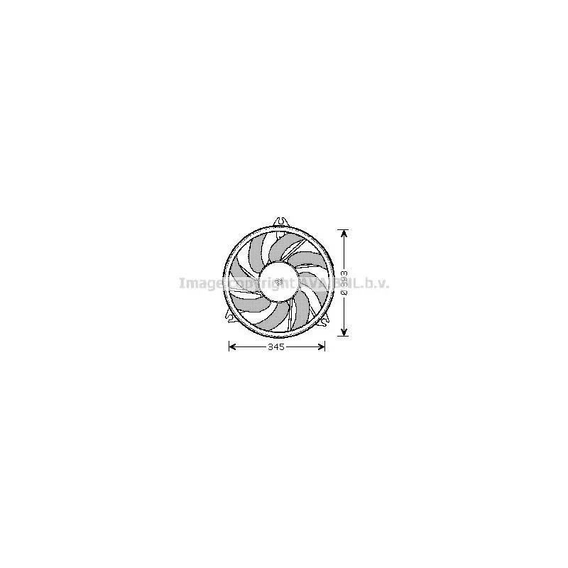 Ventilateur, refroidissement du moteur AVA QUALITY COOLING PE7528