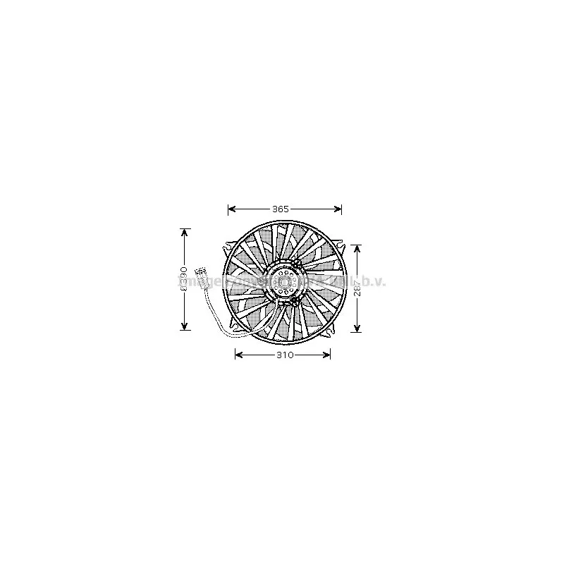 Ventilateur, refroidissement du moteur AVA QUALITY COOLING PE7531