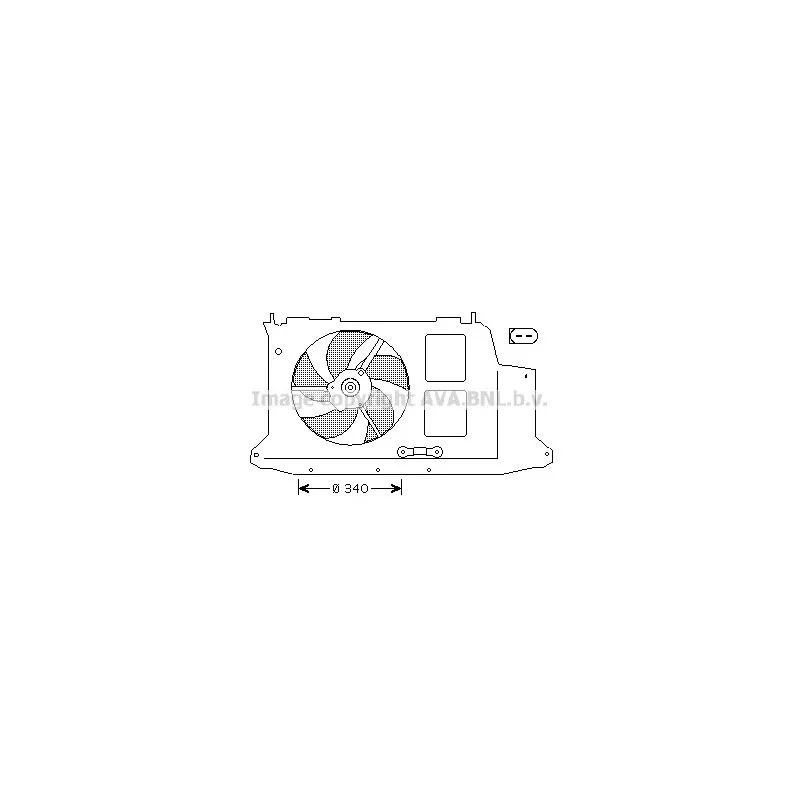 Ventilateur, refroidissement du moteur AVA QUALITY COOLING PE7532