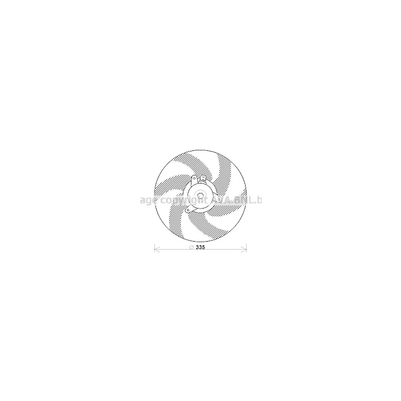 Ventilateur, refroidissement du moteur AVA QUALITY COOLING PE7533