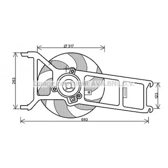 Ventilateur, refroidissement du moteur AVA QUALITY COOLING