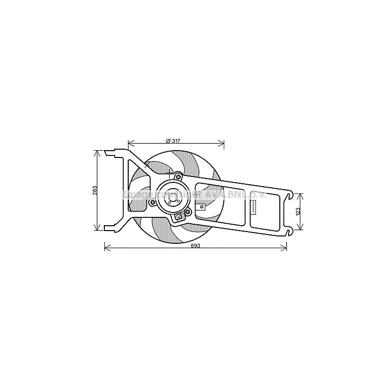 Ventilateur, refroidissement du moteur AVA QUALITY COOLING PE7534