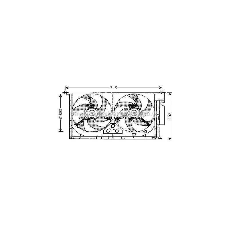 Ventilateur, refroidissement du moteur AVA QUALITY COOLING PE7537