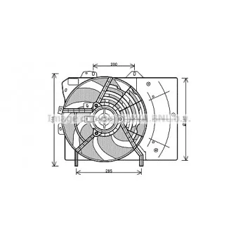 Ventilateur, refroidissement du moteur AVA QUALITY COOLING PE7539