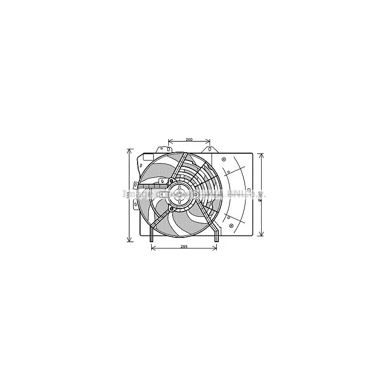 Ventilateur, refroidissement du moteur AVA QUALITY COOLING PE7539