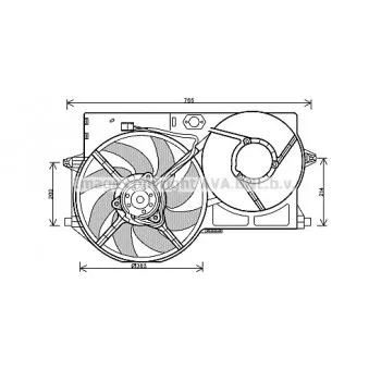Ventilateur, refroidissement du moteur AVA QUALITY COOLING PE7540