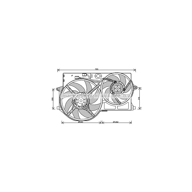 Ventilateur, refroidissement du moteur AVA QUALITY COOLING PE7541