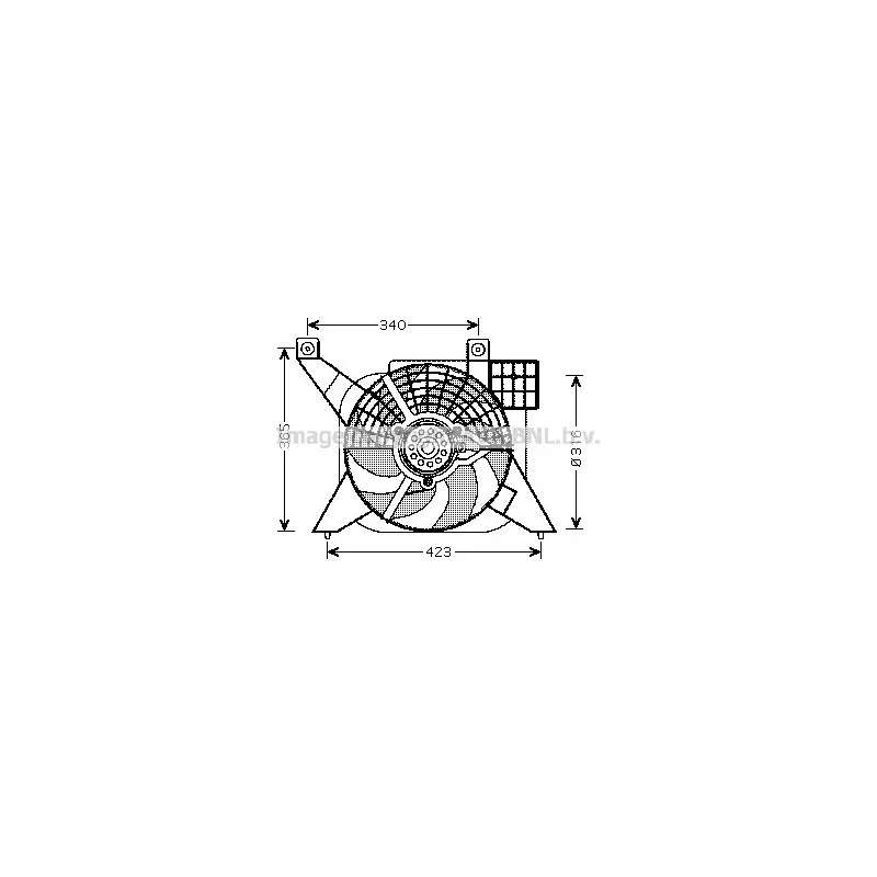 Ventilateur, refroidissement du moteur AVA QUALITY COOLING PE7545