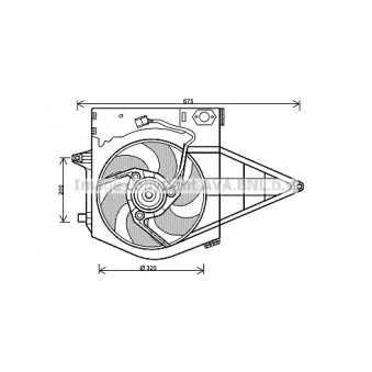Ventilateur, refroidissement du moteur AVA QUALITY COOLING PE7546