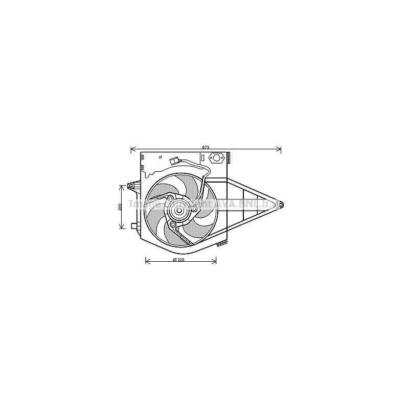 Ventilateur, refroidissement du moteur AVA QUALITY COOLING PE7546