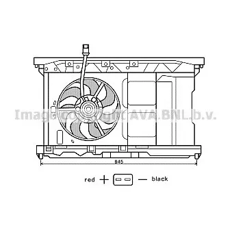Ventilateur, refroidissement du moteur AVA QUALITY COOLING PE7549