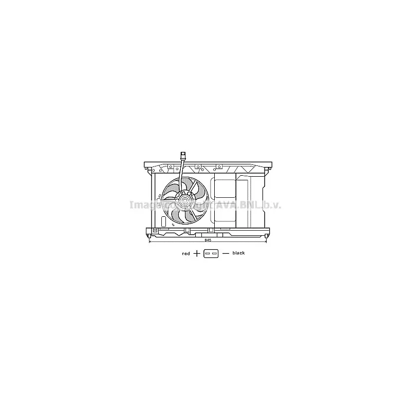 Ventilateur, refroidissement du moteur AVA QUALITY COOLING PE7549