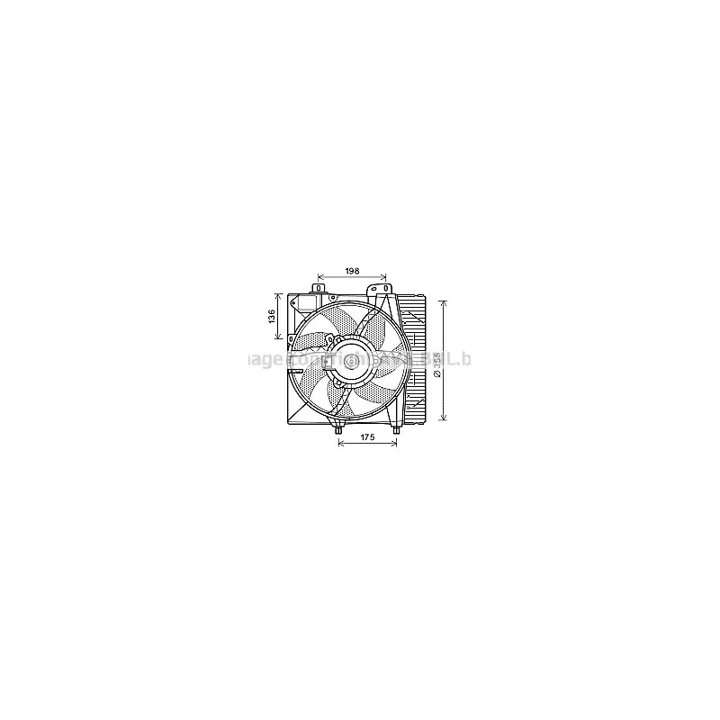 Ventilateur, refroidissement du moteur AVA QUALITY COOLING PE7550