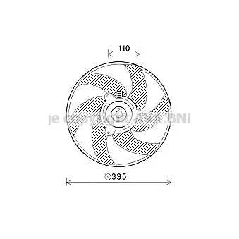 Ventilateur, refroidissement du moteur AVA QUALITY COOLING PE7551