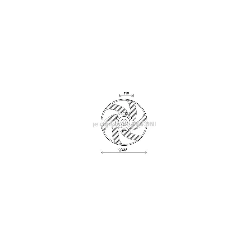 Ventilateur, refroidissement du moteur AVA QUALITY COOLING PE7551