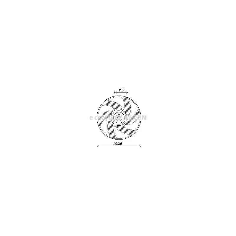 Ventilateur, refroidissement du moteur AVA QUALITY COOLING PE7552