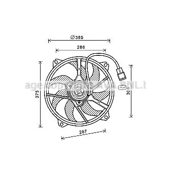 Ventilateur, refroidissement du moteur AVA QUALITY COOLING PE7556