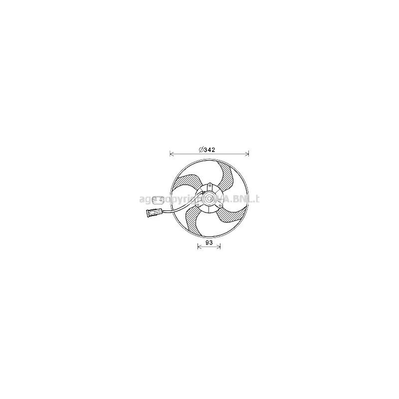 Ventilateur, refroidissement du moteur AVA QUALITY COOLING PE7557