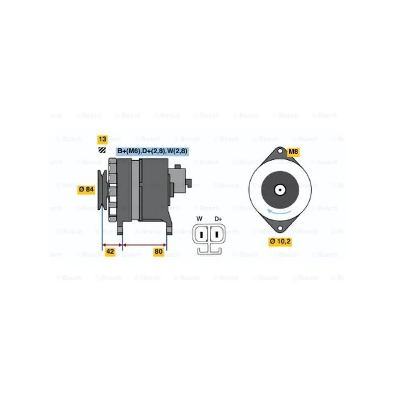 Alternateur BOSCH 6 033 GB4 009