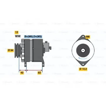 Alternateur BOSCH 6 033 GB5 007