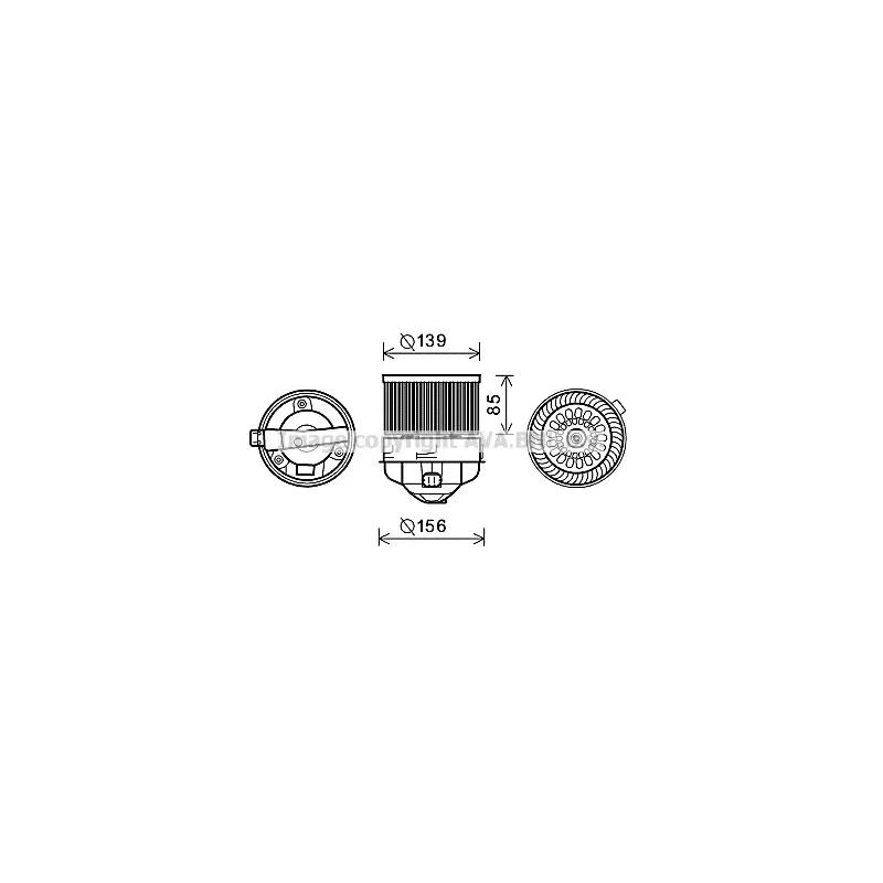 Moteur électrique, pulseur d'air habitacle AVA QUALITY COOLING PE8370