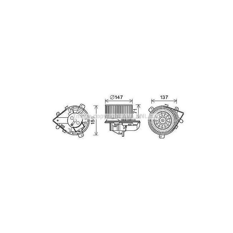 Moteur électrique, pulseur d'air habitacle AVA QUALITY COOLING PE8379