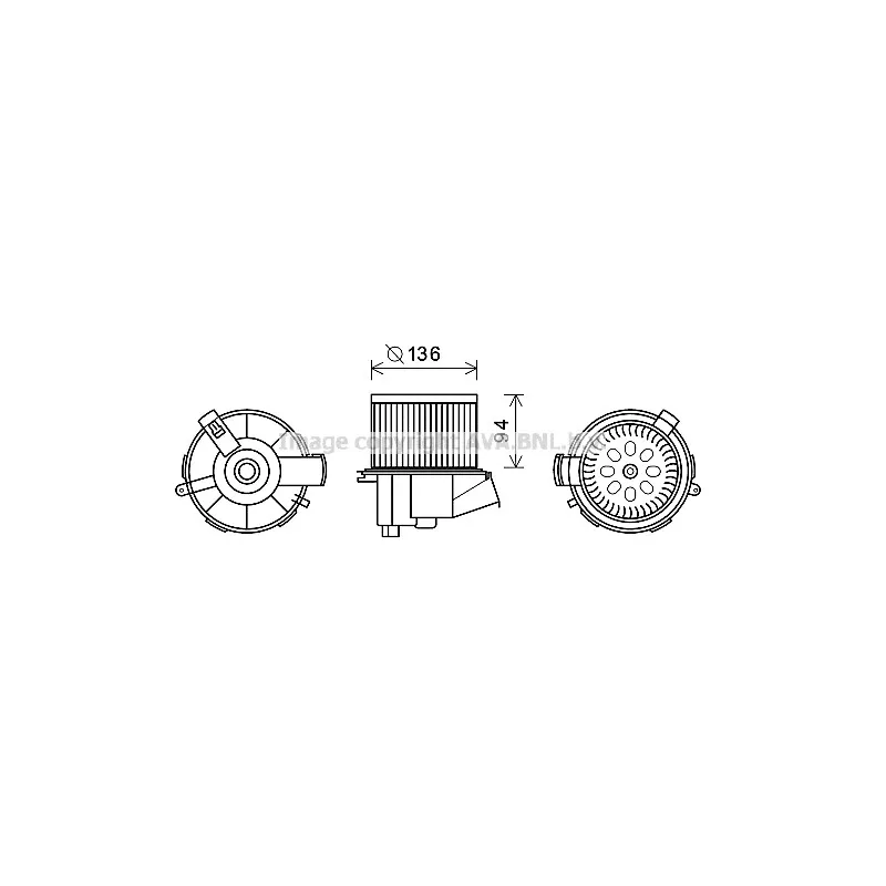 Moteur électrique, pulseur d'air habitacle AVA QUALITY COOLING PE8387