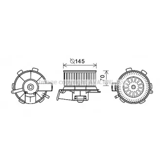 Moteur électrique, pulseur d'air habitacle AVA QUALITY COOLING PE8388