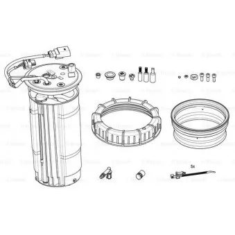 Chauffage, unité réservoir (injection d'urée) BOSCH F 01C 600 161
