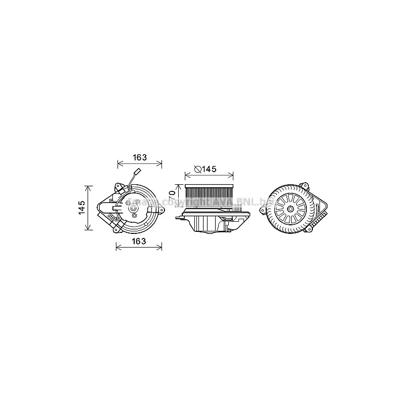 Moteur électrique, pulseur d'air habitacle AVA QUALITY COOLING PE8510
