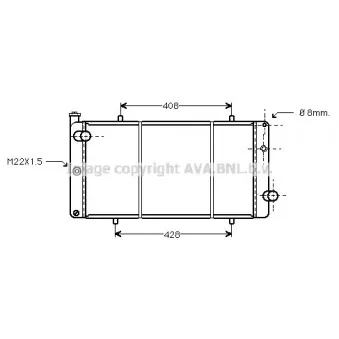 Radiateur, refroidissement du moteur AVA QUALITY COOLING PEA2079