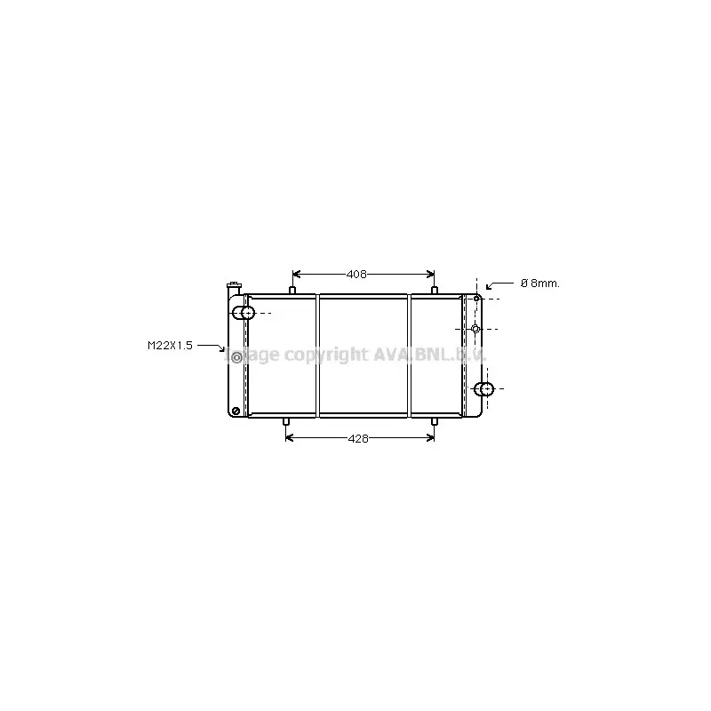 Radiateur, refroidissement du moteur AVA QUALITY COOLING PEA2079