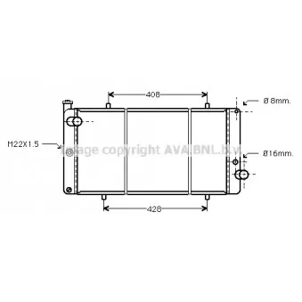 Radiateur, refroidissement du moteur AVA QUALITY COOLING PEA2111