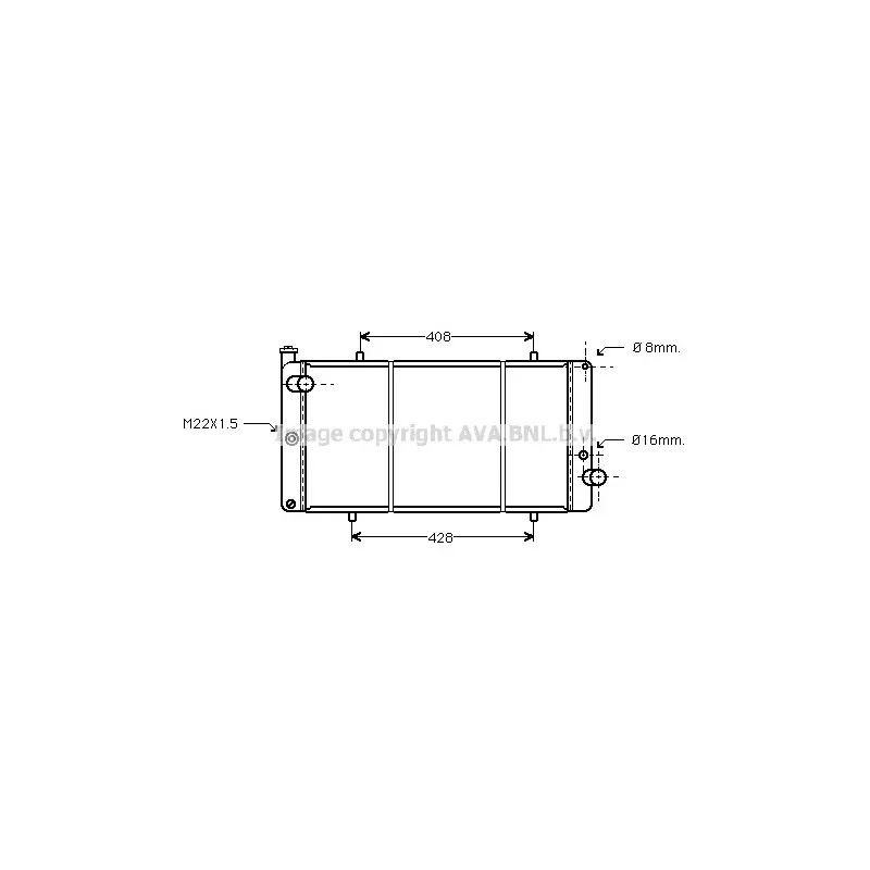 Radiateur, refroidissement du moteur AVA QUALITY COOLING PEA2111