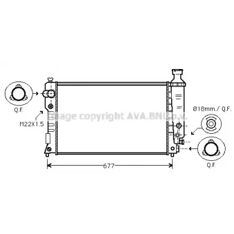 Radiateur, refroidissement du moteur AVA QUALITY COOLING PEA2125