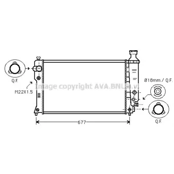 Radiateur, refroidissement du moteur AVA QUALITY COOLING PEA2131