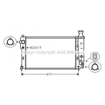 Radiateur, refroidissement du moteur AVA QUALITY COOLING