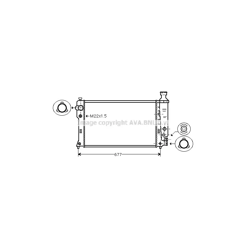 Radiateur, refroidissement du moteur AVA QUALITY COOLING PEA2133