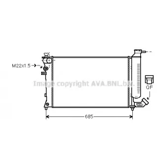 Radiateur, refroidissement du moteur AVA QUALITY COOLING PEA2137