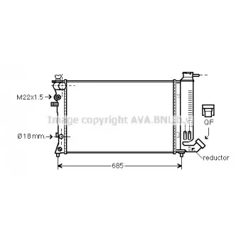 Radiateur, refroidissement du moteur AVA QUALITY COOLING PEA2140