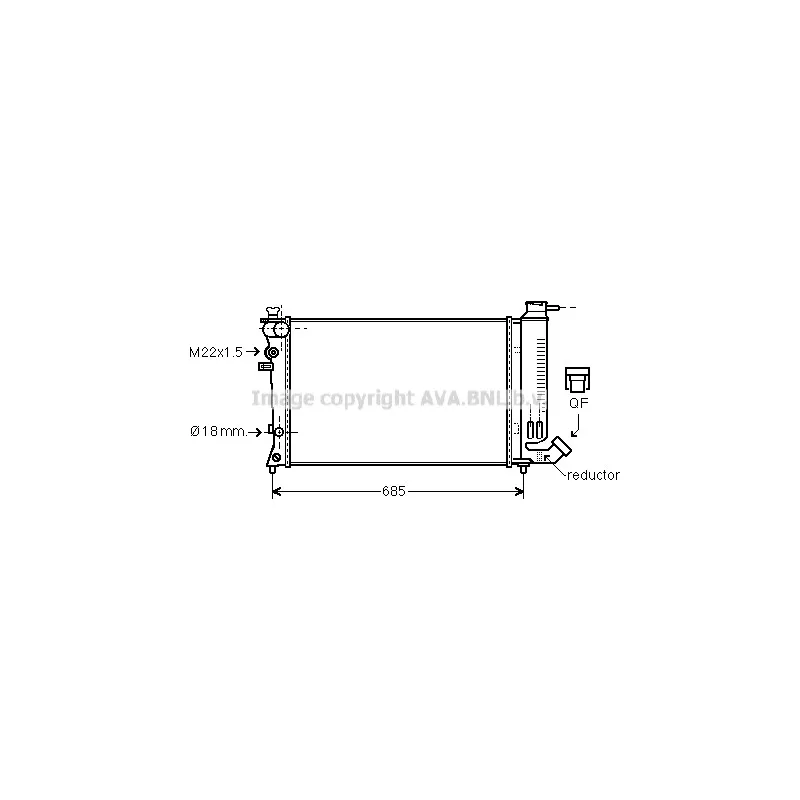 Radiateur, refroidissement du moteur AVA QUALITY COOLING PEA2140