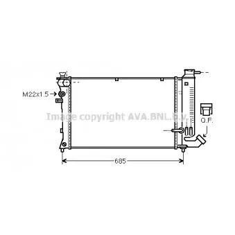 Radiateur, refroidissement du moteur AVA QUALITY COOLING PEA2142