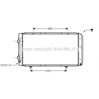 Radiateur, refroidissement du moteur AVA QUALITY COOLING PEA2145