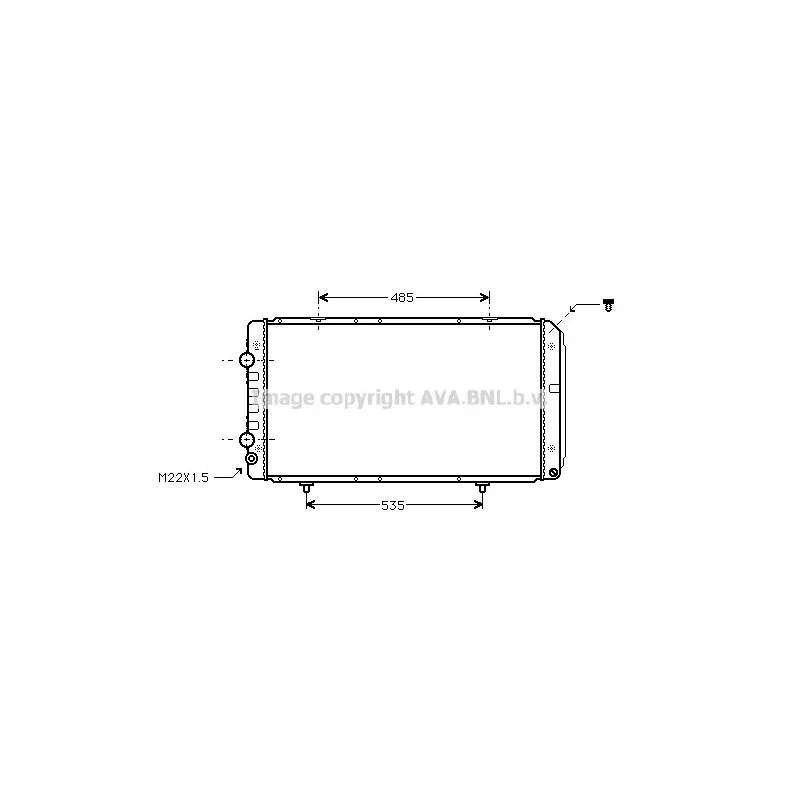 Radiateur, refroidissement du moteur AVA QUALITY COOLING PEA2146